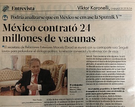 Entrevista del Embajador Koronelli a "El Economista" Entrevista del Embajador Koronelli a "El Economista"