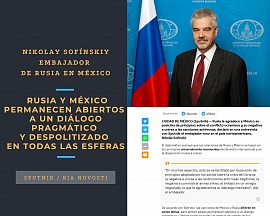 Entrevista del Embajador Nikolay Sofínskiy a la agencia Sputnik Mundo Entrevista del Embajador Nikolay Sofínskiy a la agencia Sputnik Mundo