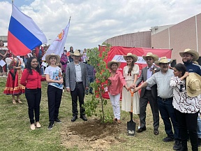 La acción internacional "Jardín de la memoria" se llevó a cabo en México con motivo de la celebración del día de la Victoria La acción internacional "Jardín de la memoria" se llevó a cabo en México con motivo de la celebración del día de la Victoria